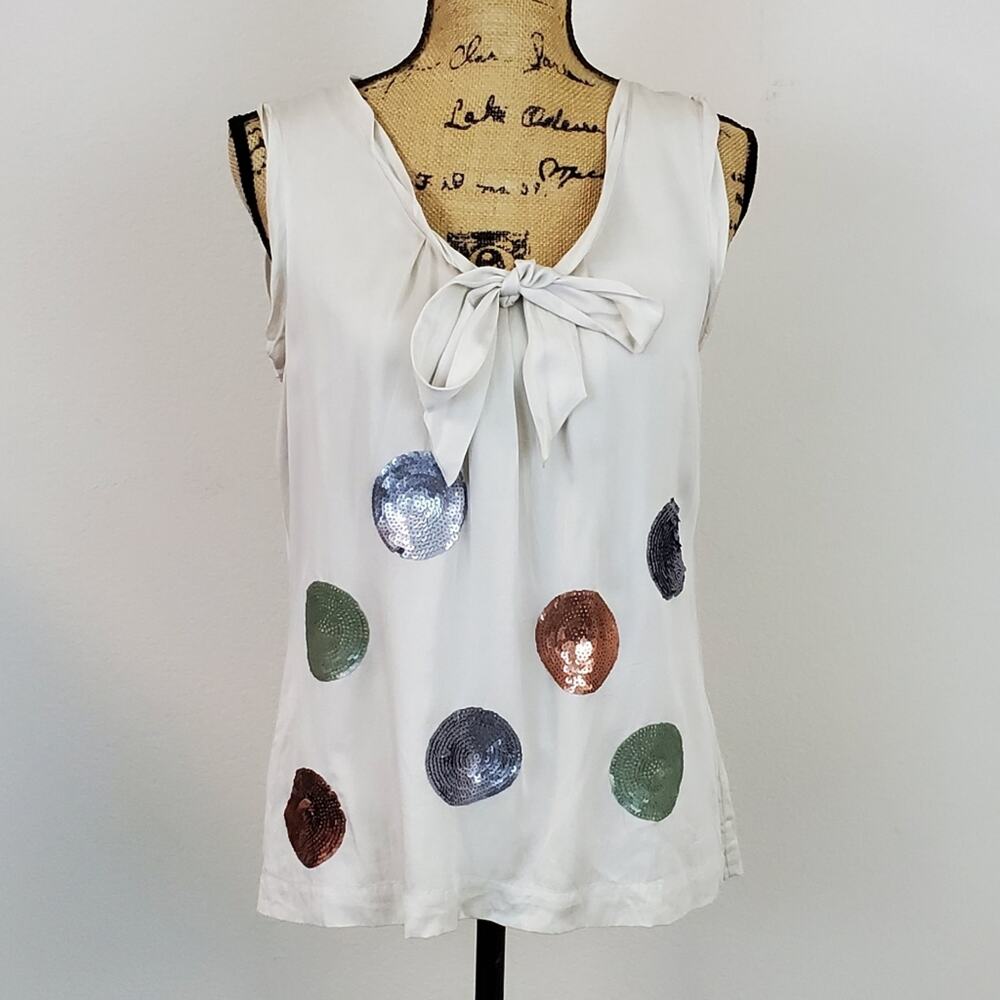 Boden Sequin and Silk top sz 8